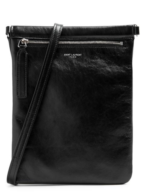 SAINT LAURENT Flat Side leather cross-body bag