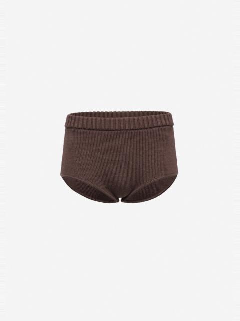 MAGDA BUTRYM Cotton knit shorts in brown