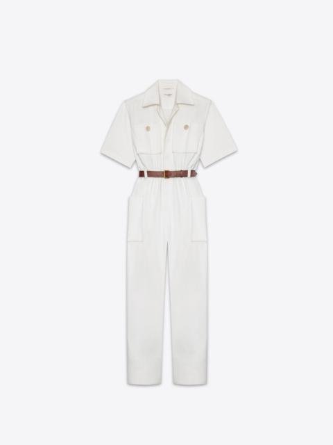 SAINT LAURENT jumpsuit in cotton gabardine