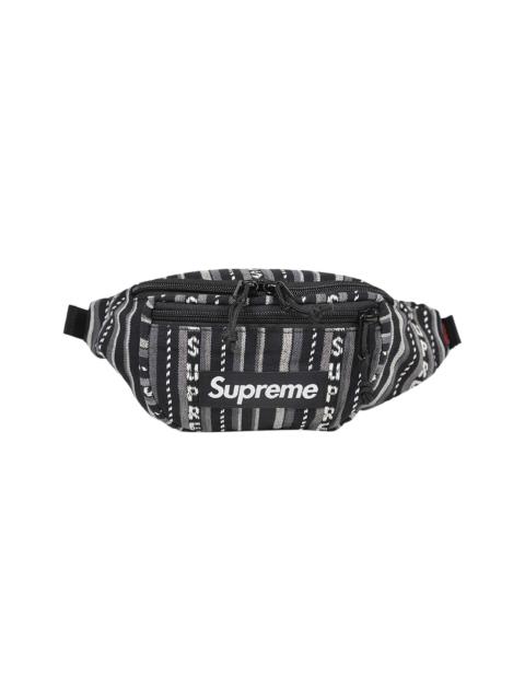 Supreme Supreme Woven Stripe Waist Bag 'Black'