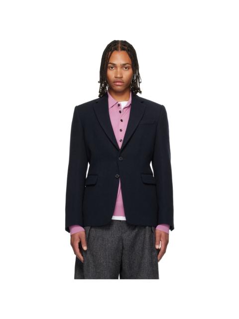 Dries Van Noten Navy Wool Blazer