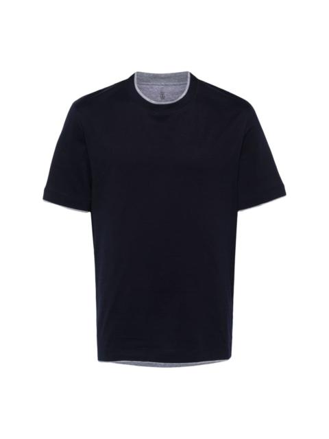 faux-layered cotton T-shirt