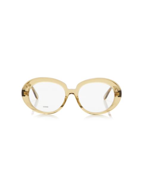 Loewe Round-Frame Acetate Glasses green