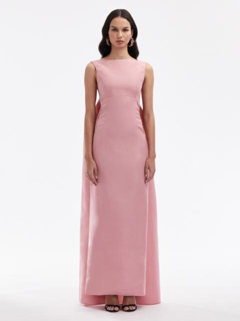 Oscar de la Renta DRAPED BACK FAILLE GOWN