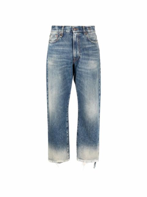 Kelly cropped distressed-hem jeans