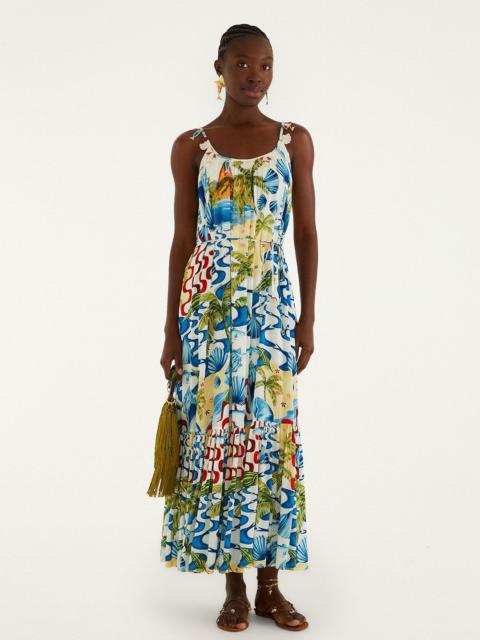 FARM RIO Rio Beach Off-White Maxi Dress