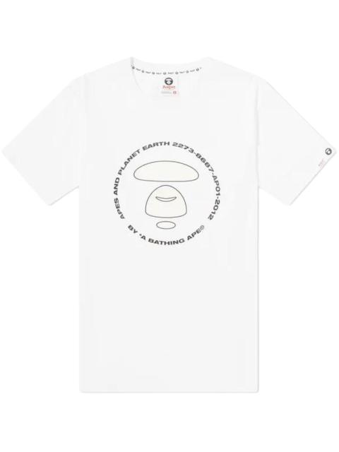 A BATHING APE® AAPE Planet Earth Logo T-Shirt "White" BZNLT63GL