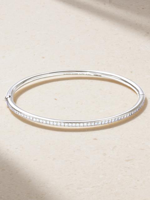 De Beers Db Classic 18-karat White Gold Diamond Bangle