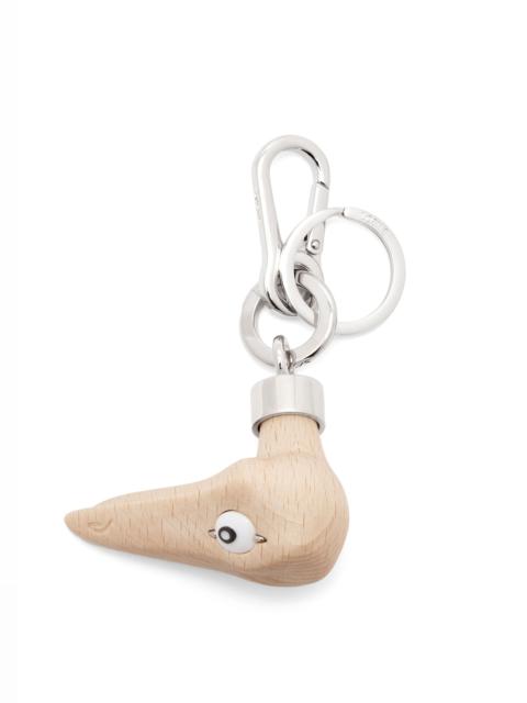 Loewe Cane handle charm in wood and brass