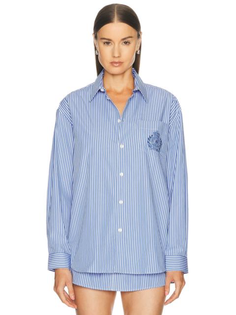 Sporty & Rich NY Crest Oversized Shirt