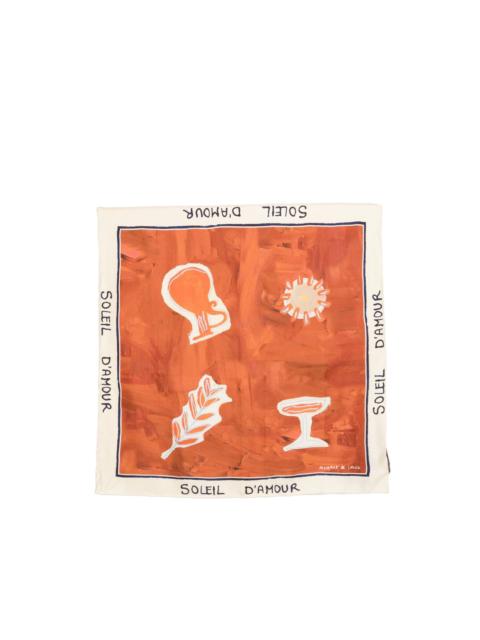 ALÉMAIS graphic print scarf