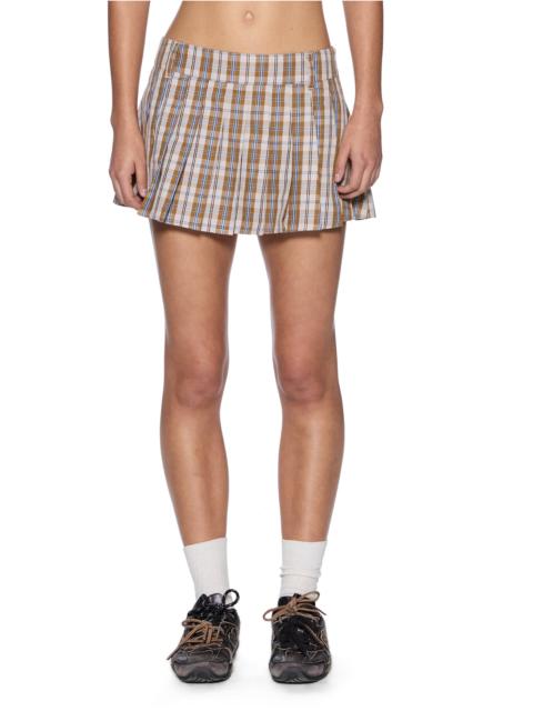 Ksubi RALLY MINI SKIRT TAN PLAID