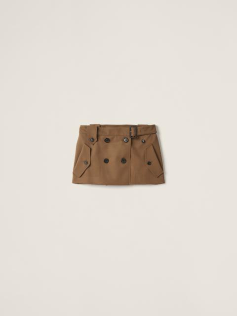 Gabardine miniskirt