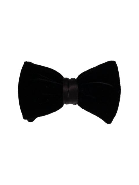 GIORGIO ARMANI hook-fastening velvet bow tie