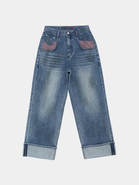 Andersson Bell Oil Washed Rolled Up Jeans