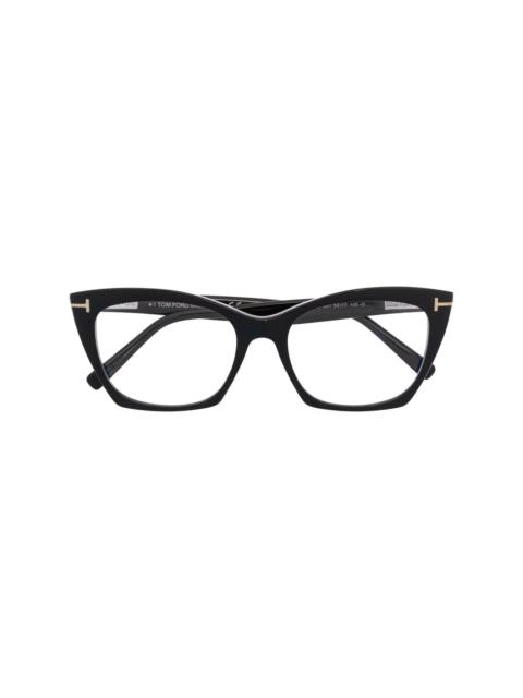 logo-plaque cat-eye glasses