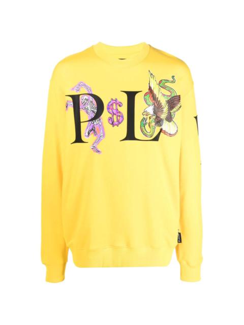 PHILIPP PLEIN graphic-print cotton sweatshirt