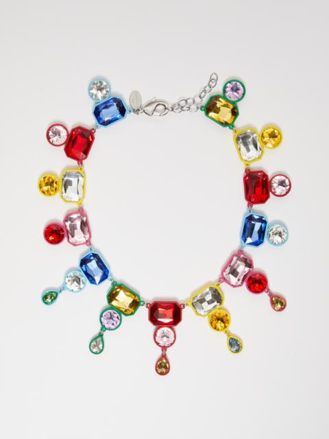 YANINA Metal and glass necklace