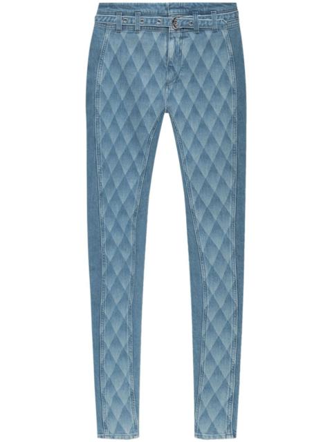Balmain geometric-print skinny jeans