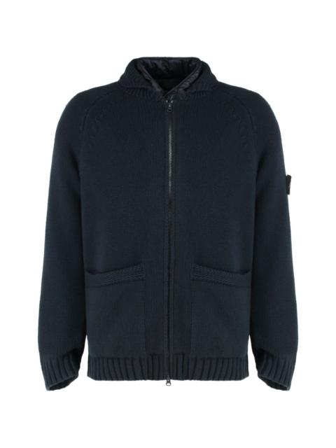 Stone Island zipped cashmere cardigan