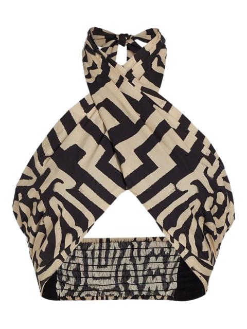 Johanna Ortiz halterneck print top