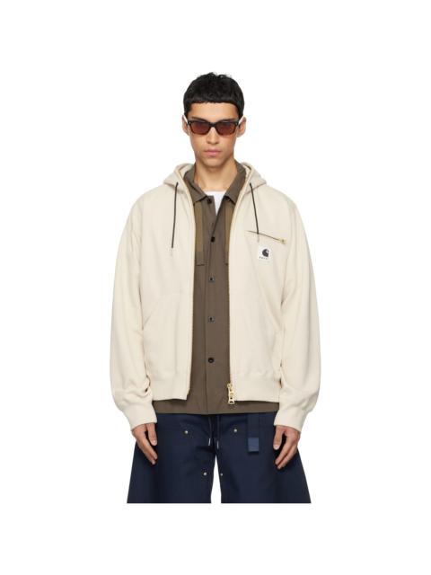 sacai Off-White Carhartt WIP Edition Cotton Jersey Hoodie