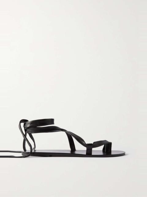 The Row Nora lace-up leather sandals