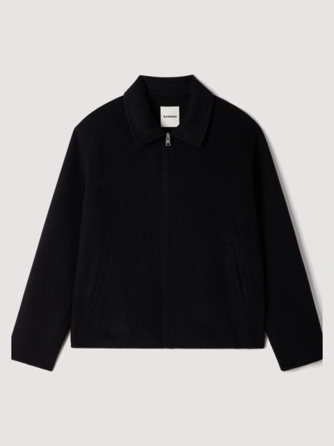 Sandro WOOL ZIP-UP JACKET