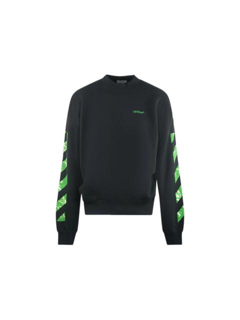 Off-White OFF-WHITE Moon Tab Design Oversized Fit Sweatshirt Black
