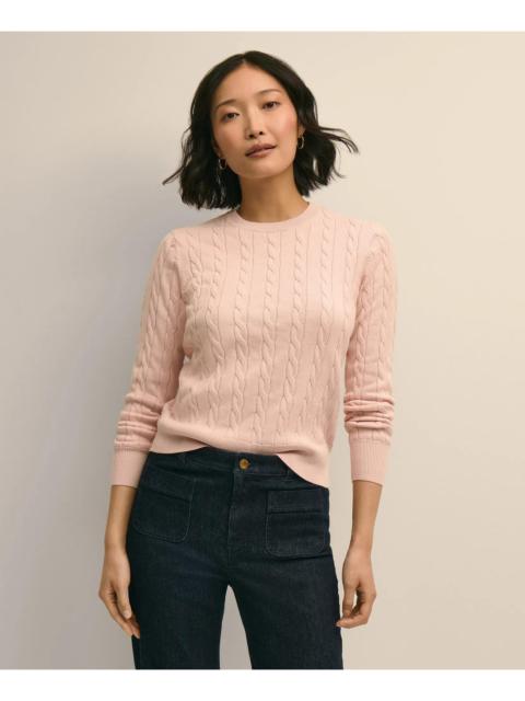 Brooks Brothers Supima® Cotton Cable Crewneck Sweater