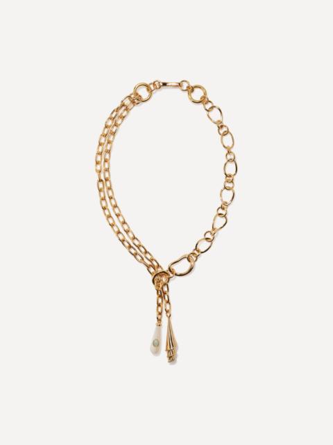 LIZZIE FORTUNATO Gold-Plated Spiral Shell Chain Necklace