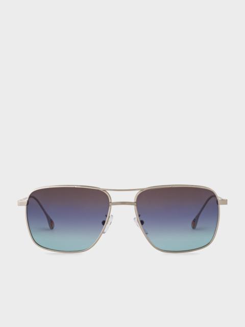 Paul Smith Shiny Silver 'Foster' Sunglasses