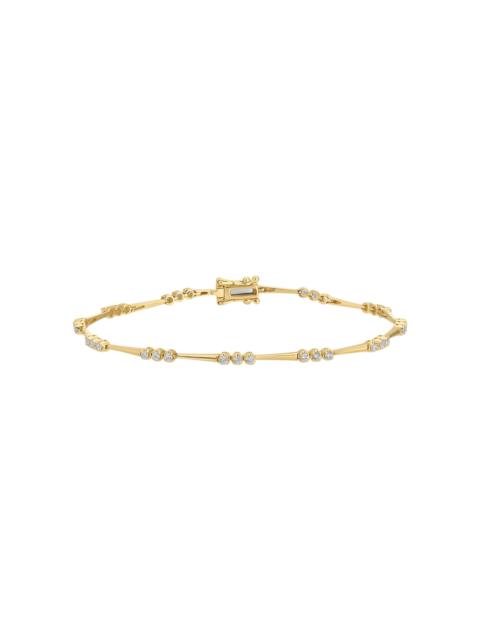 EF Collection 14K Yellow Gold Diamond Eternity Bracelet