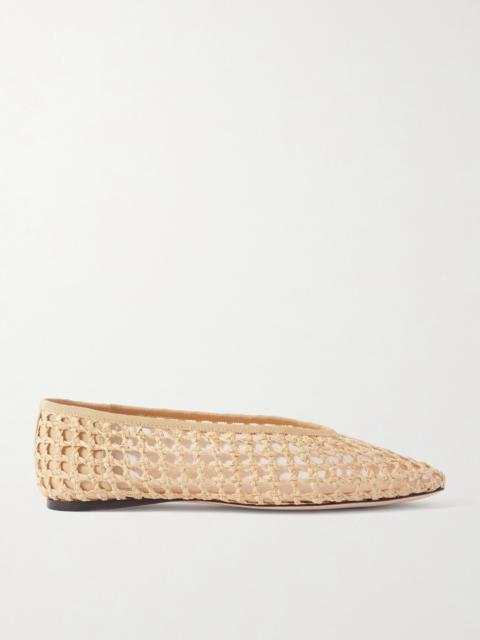 LOEFFLER RANDALL Emery Crocheted Raffia Ballet Flats