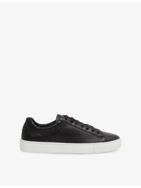 REISS Finley Leather Low-Top Trainers