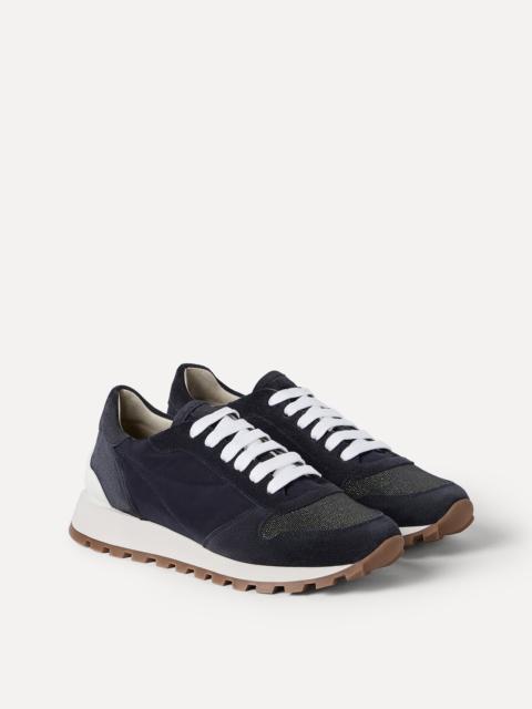 Brunello Cucinelli Techno fabric runners with precious toe