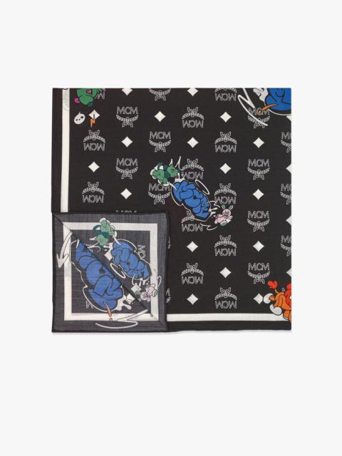 MCM Haru, Henry, Kaiser Monogram Print Bandana Scarf