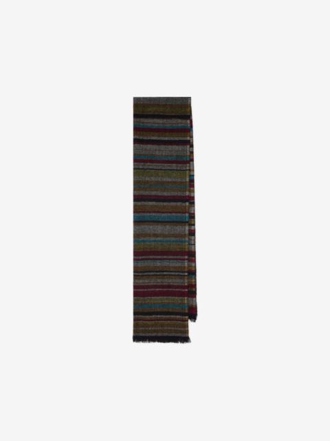 Paul Smith signature-stripe' lambswool herringbone scarf