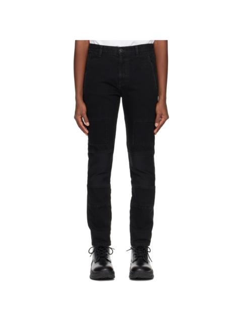 Black Paneled Jeans