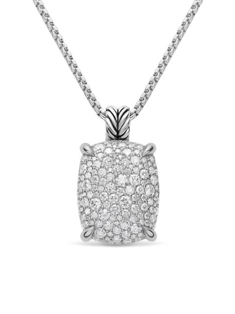 DAVID YURMAN Women's Chatelaine Elongated Pendant Necklace in Sterling Silver with Diamonds, 19MM - Diamond