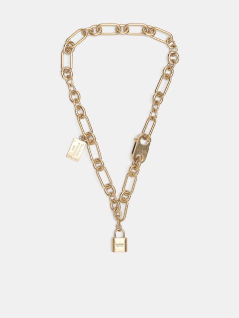 Acne Studios Gold Large Chain Padlock Necklace