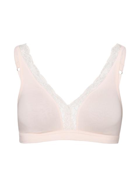 HANRO Cotton Lace Lace Trim Soft Cup Bra