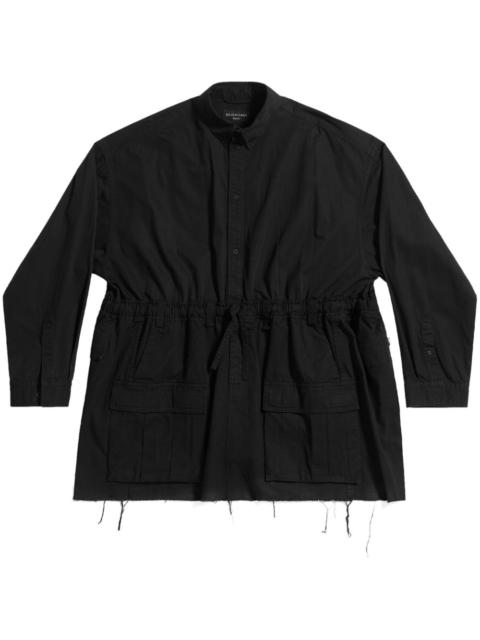 BALENCIAGA drawstring-waist cotton shirt