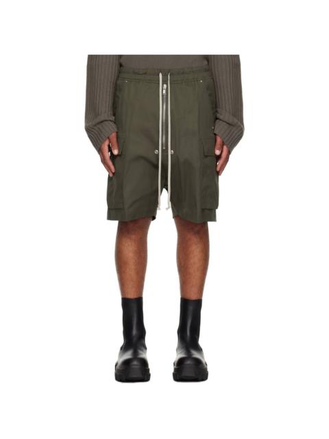 Rick Owens Khaki Concordians Cargobela Cargo Shorts