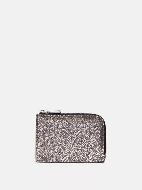 kate spade Metallic Dot Suede Mini Zip Card Case