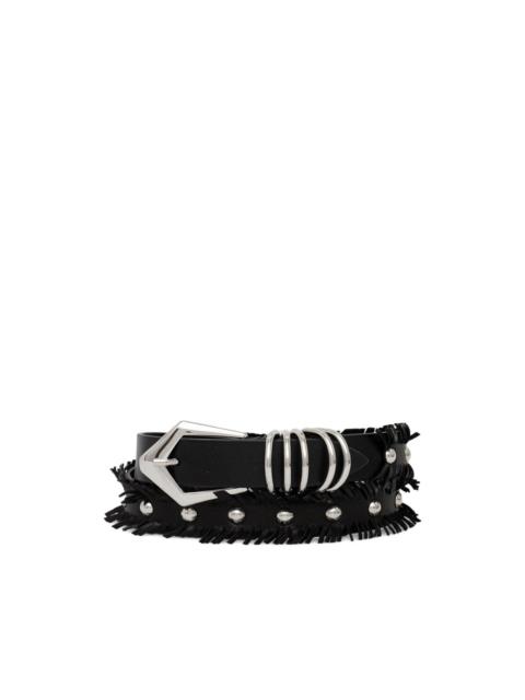 IRO fringed stud-embellished belt