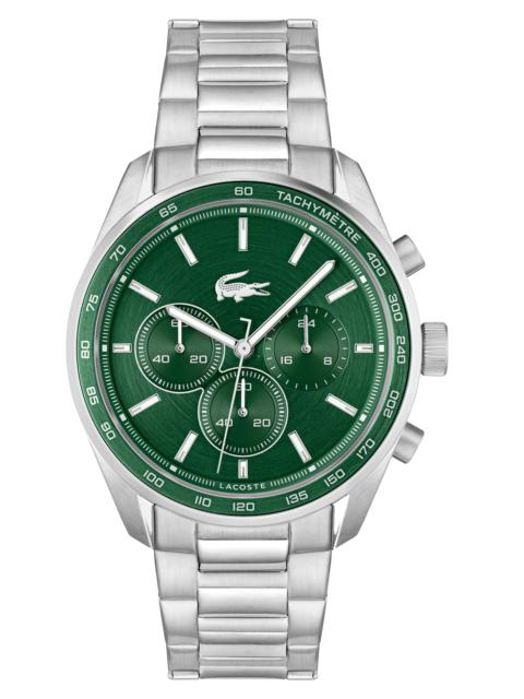LACOSTE Vancouver Chronograph Watch, 42mm in Silver/Green