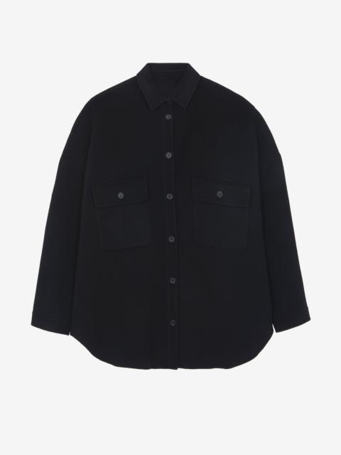 The Frankie Shop Dallas Wool Overshirt - Black