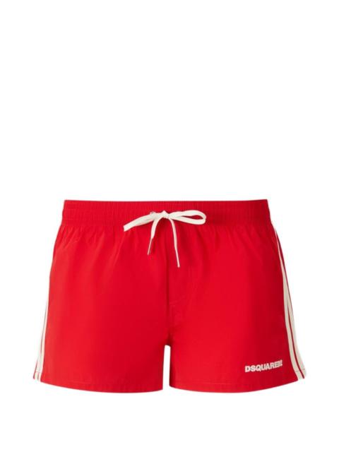 DSQUARED2 short leg design striped swim short