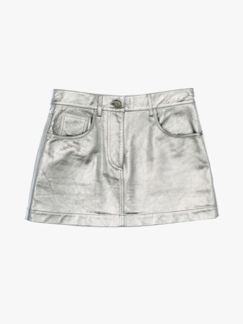 Helmut Lang METALLIC LEATHER MINI SKIRT